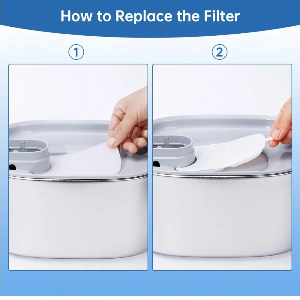 Pet Water Fountain Filter 12 Pack Replacement Compatible with 135 fl oz/4L